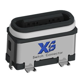 XB - type C 6P support femelle étanche h = 6,80 mm (avec tôle d'acier) (forme en U entièrement plastique)